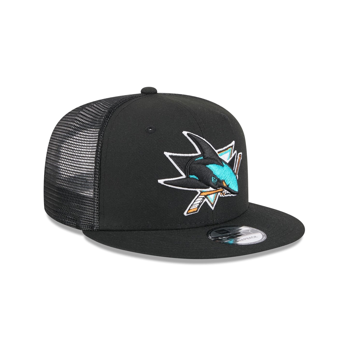 San Jose Sharks Team Tag 9FIFTY Trucker Hat