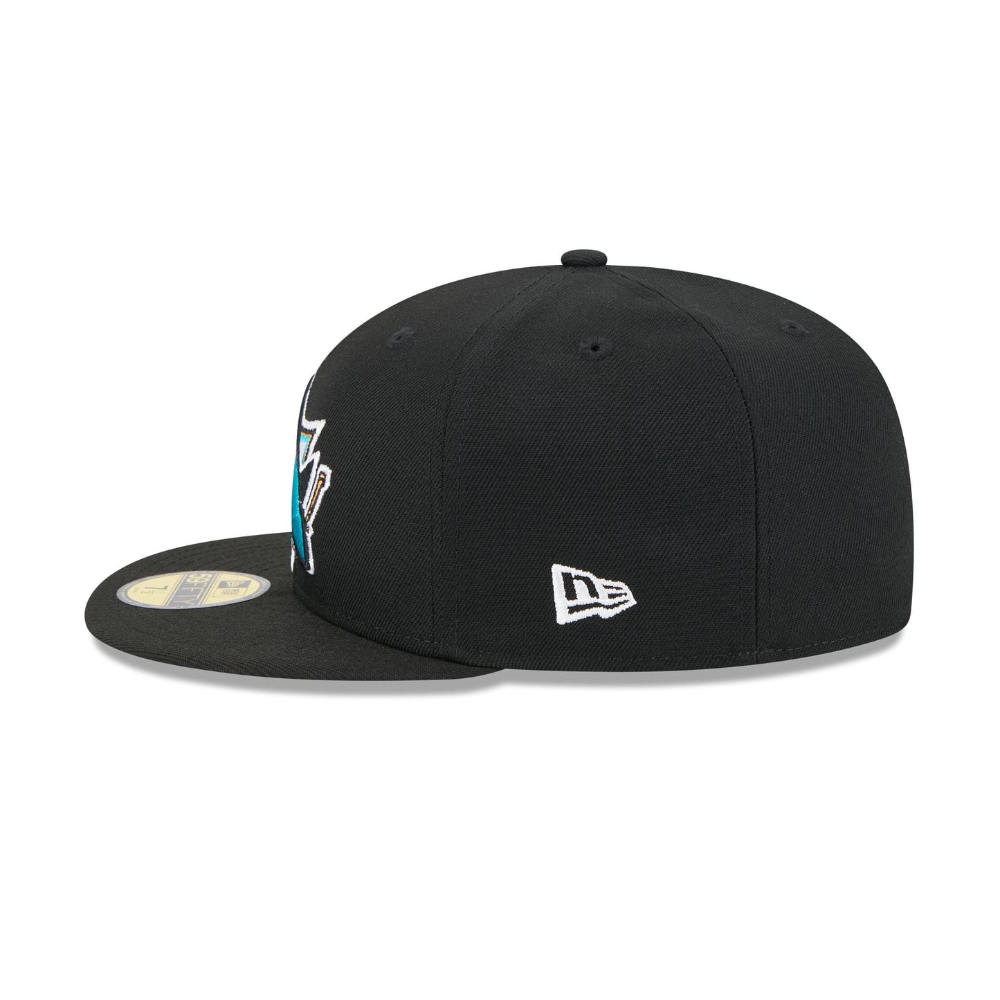 San Jose Sharks Rear Wordmark 59FIFTY Fitted Hat