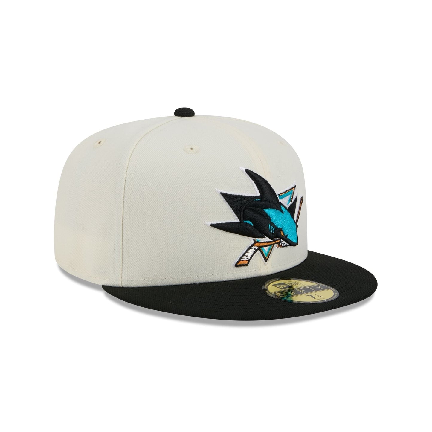 San Jose Sharks Chrome White 59FIFTY Fitted Hat