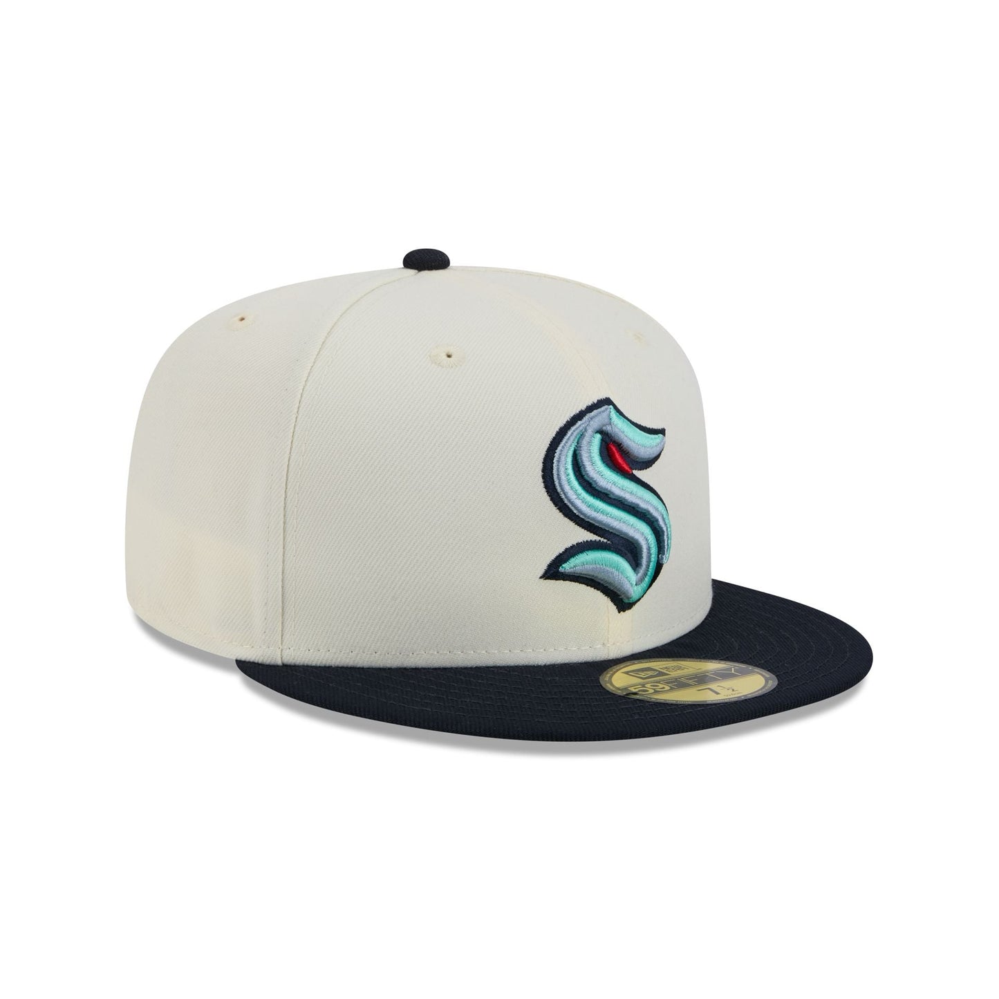Seattle Kraken Chrome White 59FIFTY Fitted Hat