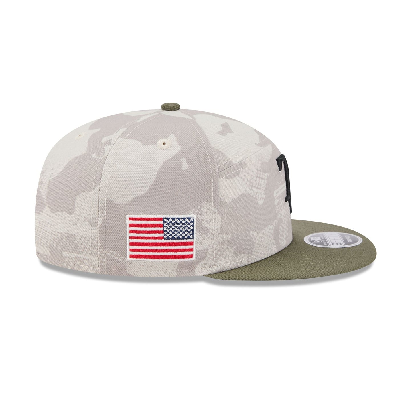 Tampa Bay Rays Armed Forces Day 2025 Split Panel 9FIFTY Snapback Hat