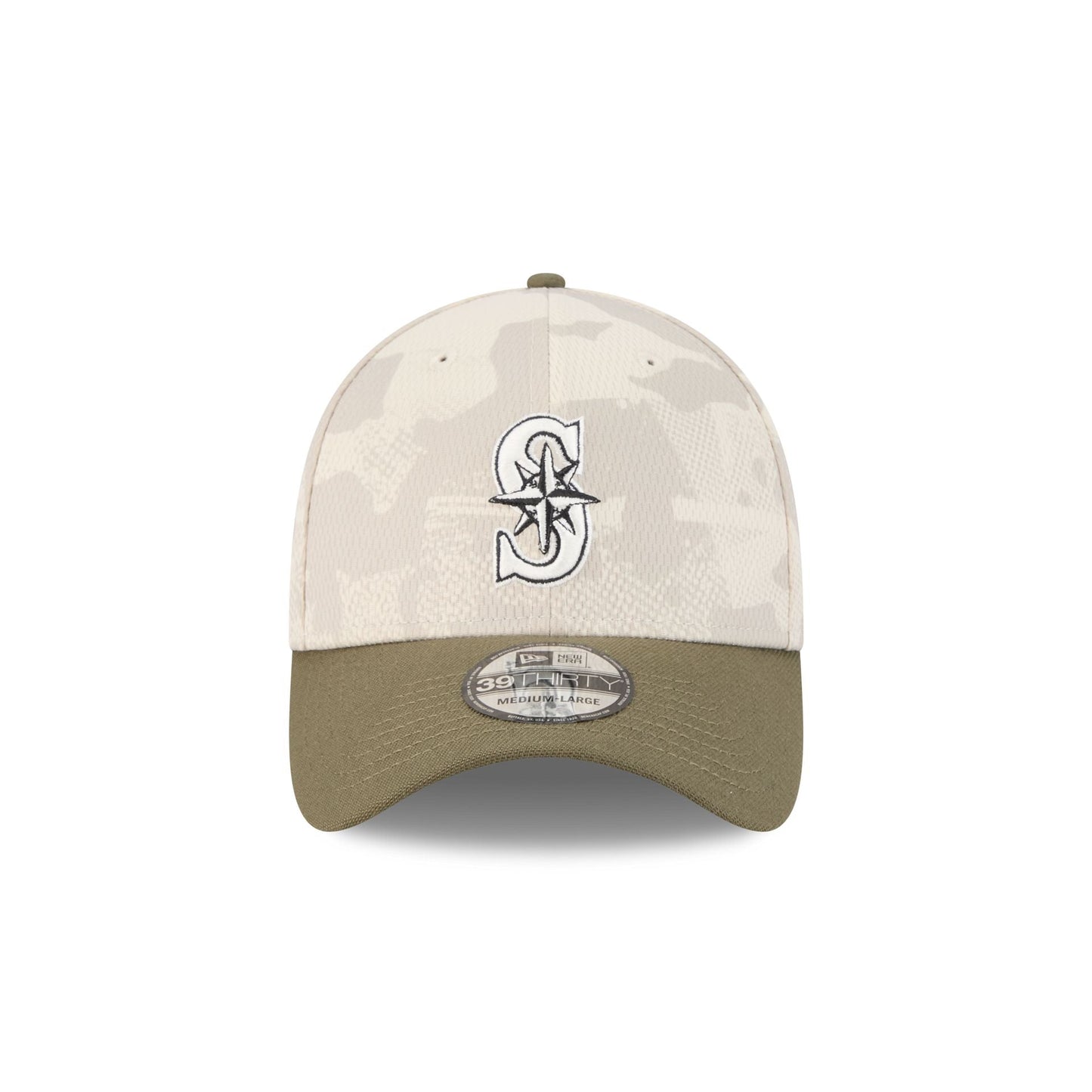 Seattle Mariners Armed Forces Day 2025 39THIRTY Stretch Fit Hat
