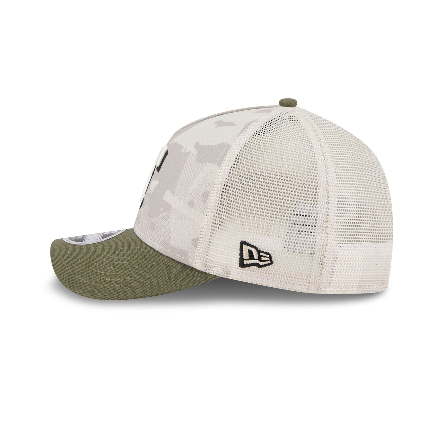 Texas Rangers Armed Forces Day 2025 9FORTY M-Crown A-Frame Trucker Hat