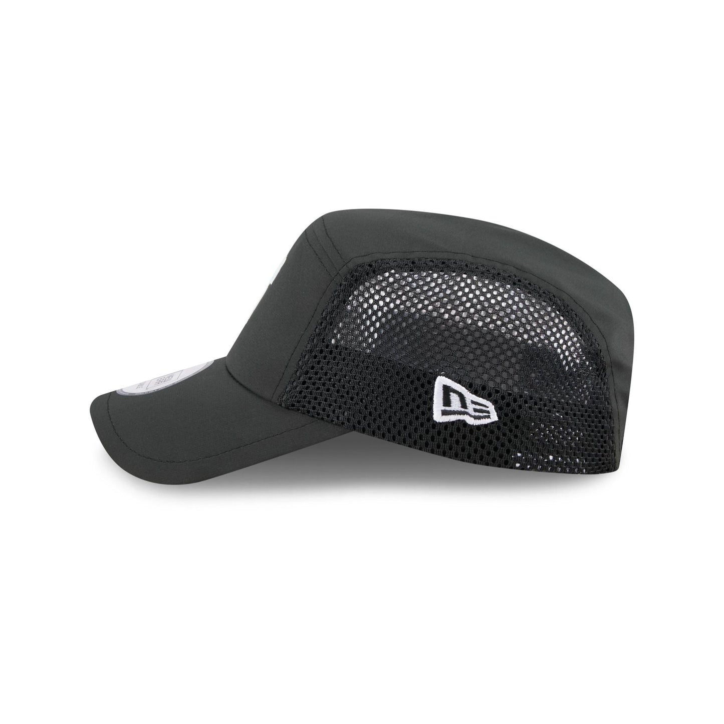 Texas Rangers Black Poly Runner Adjustable Hat