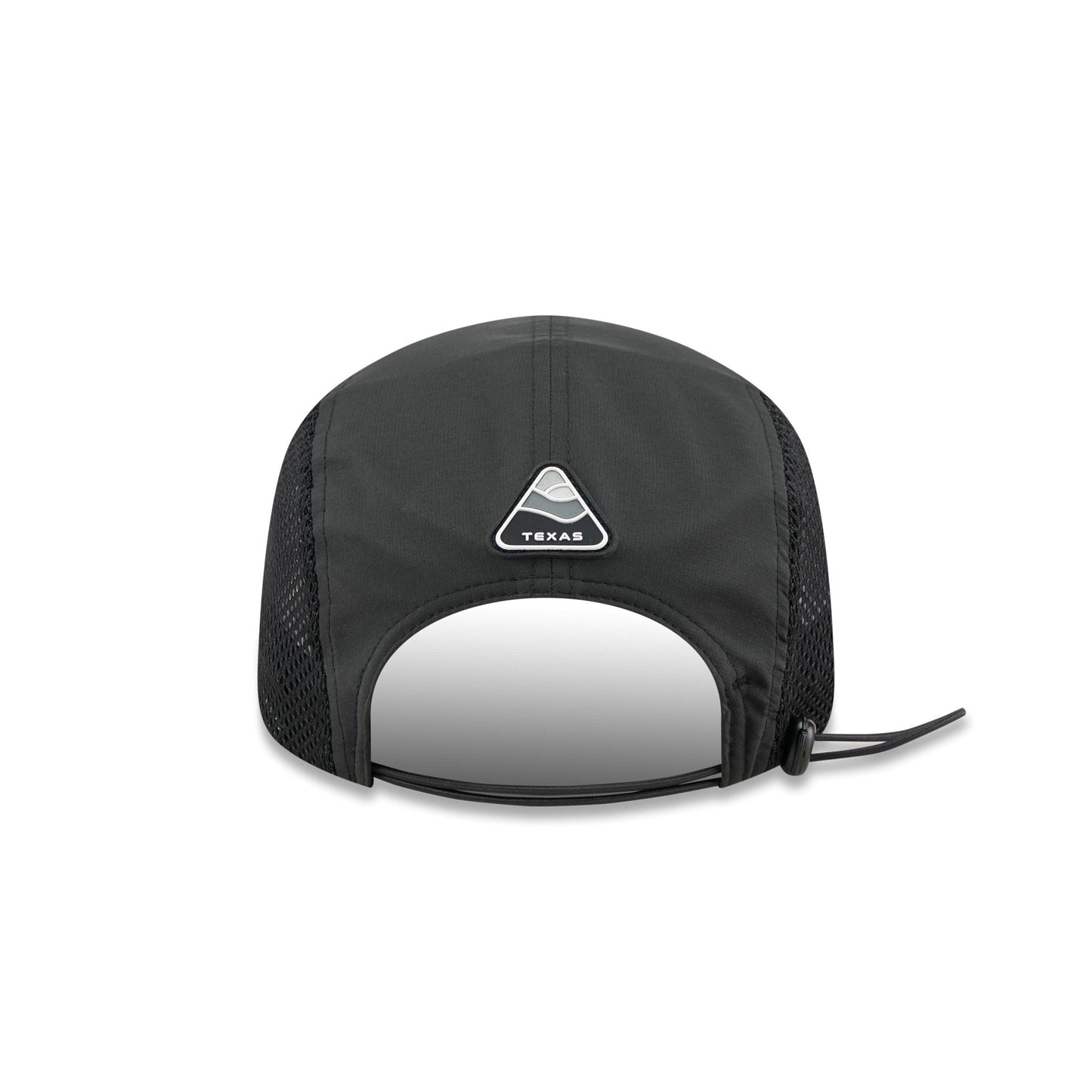 Texas Rangers Black Poly Runner Adjustable Hat