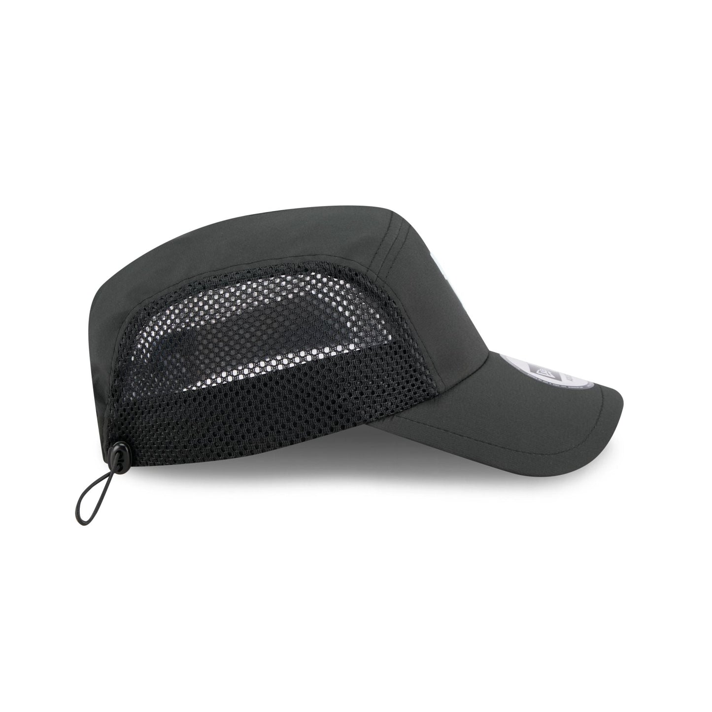 Texas Rangers Black Poly Runner Adjustable Hat