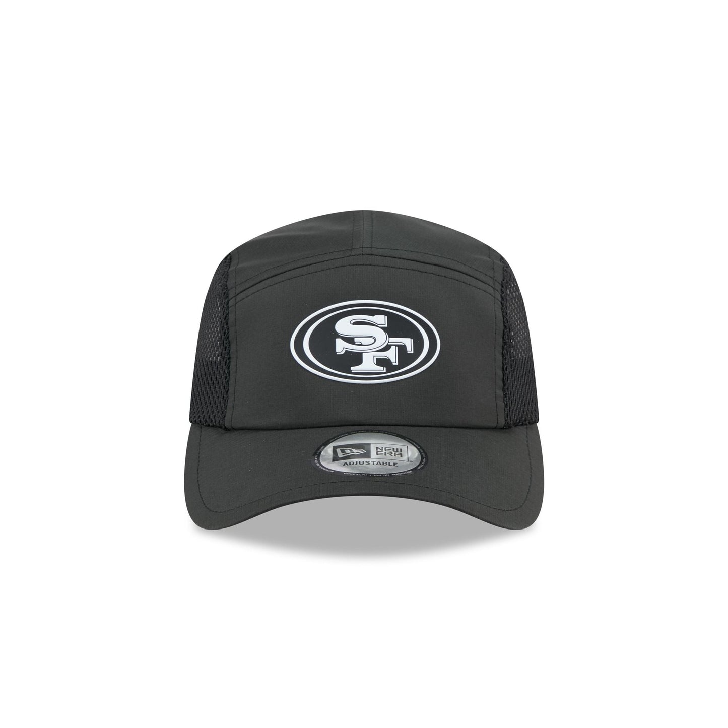 San Francisco 49ers Black Poly Runner Adjustable Hat