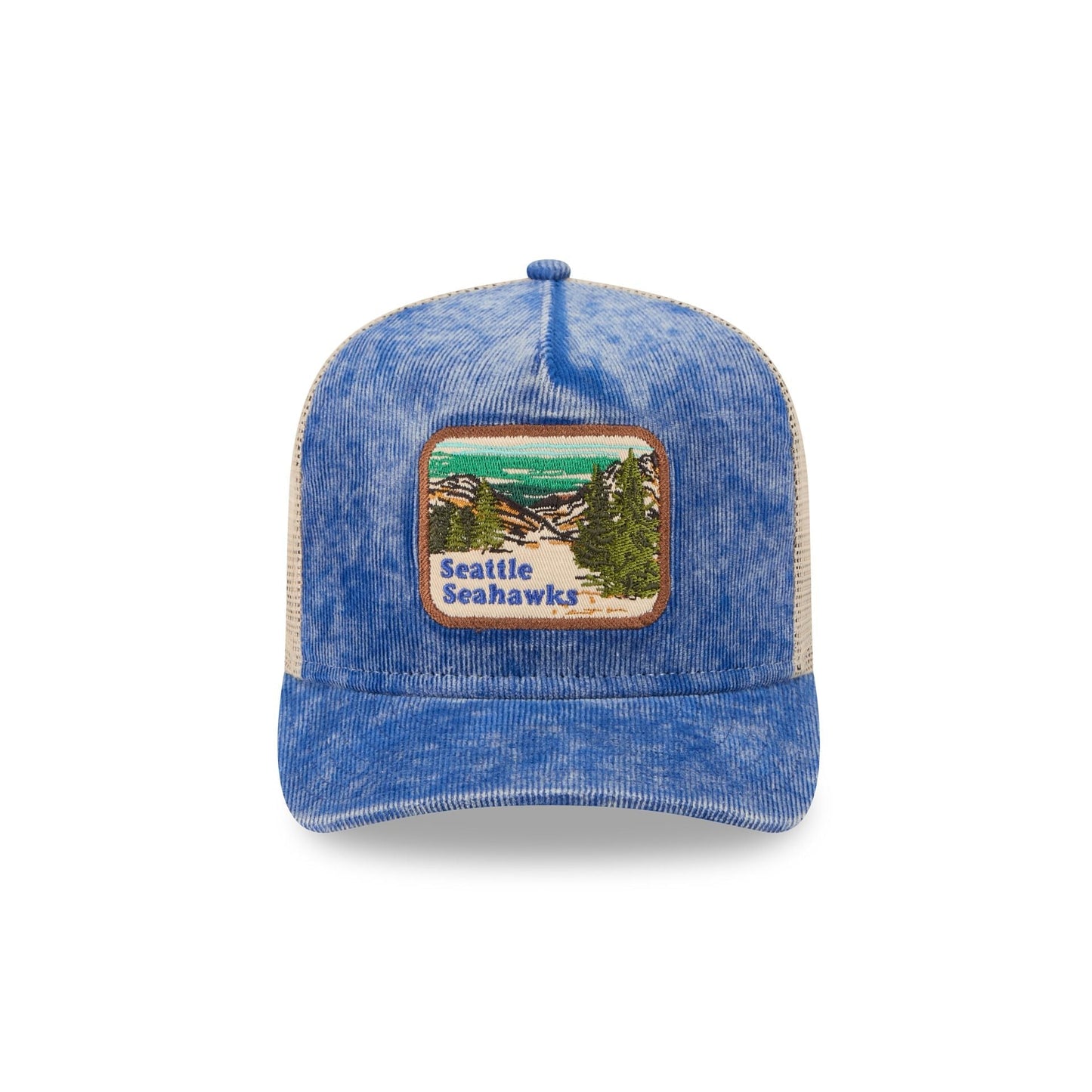 Seattle Seahawks Vintage Landscape 9FIFTY A-Frame Trucker Hat