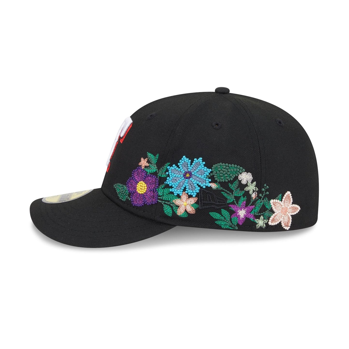 Texas Rangers Tonal Florals Black 59FIFTY Fitted Hat