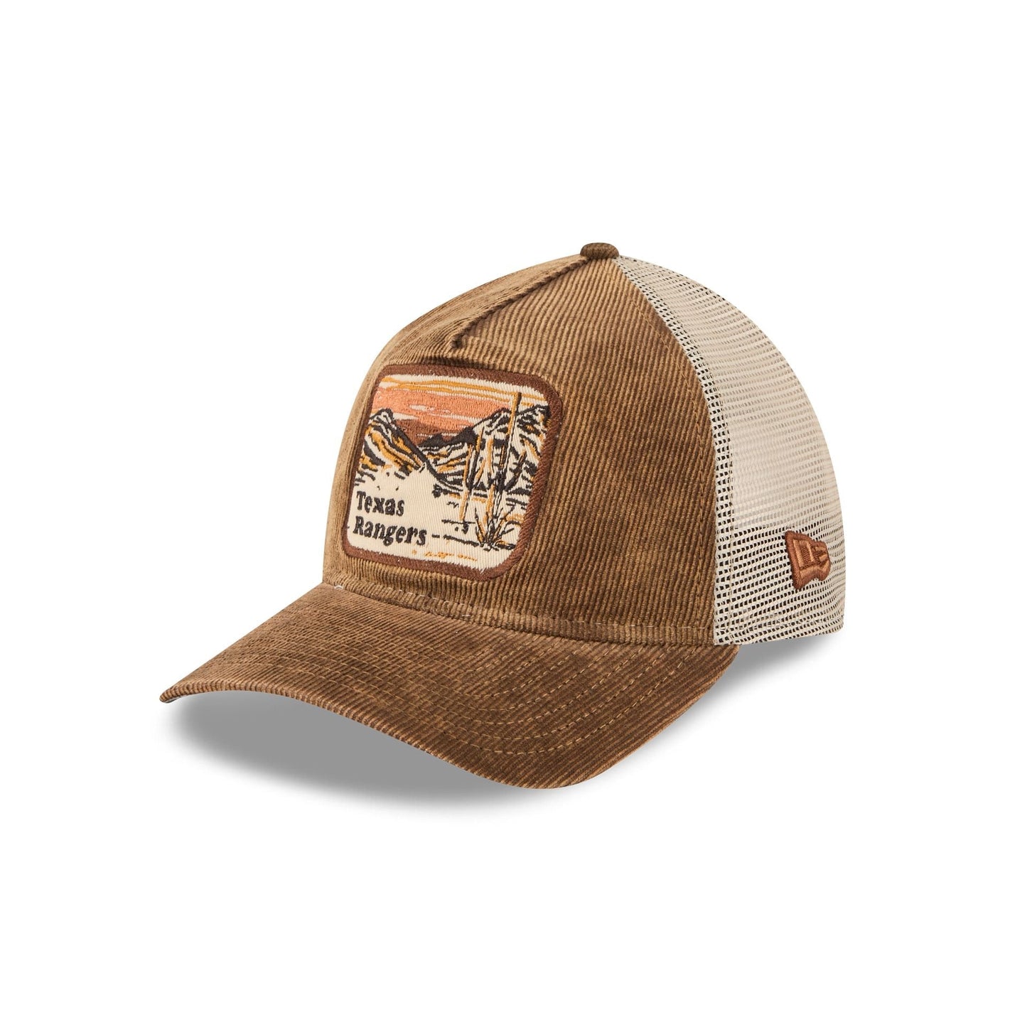 Texas Rangers Vintage Landscape Brown 9TWENTY A-Frame Trucker Hat