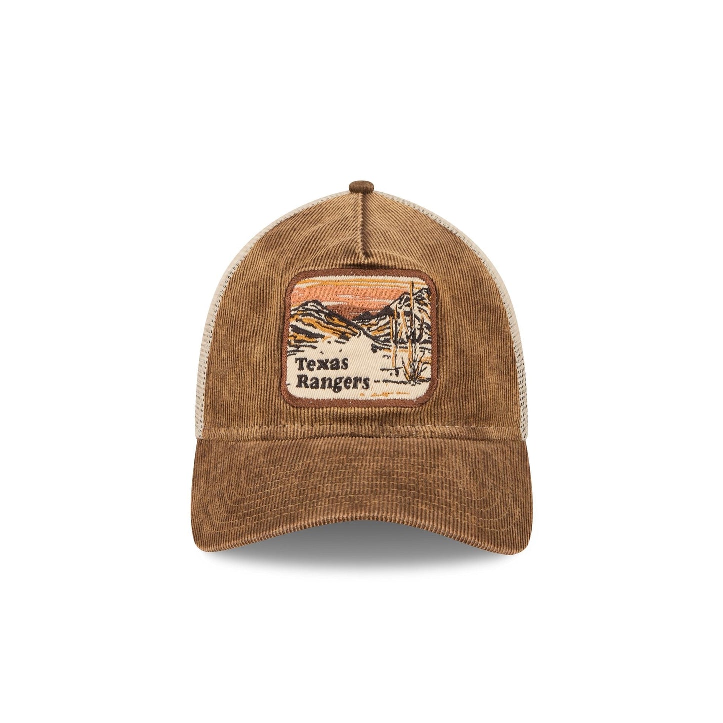 Texas Rangers Vintage Landscape Brown 9TWENTY A-Frame Trucker Hat