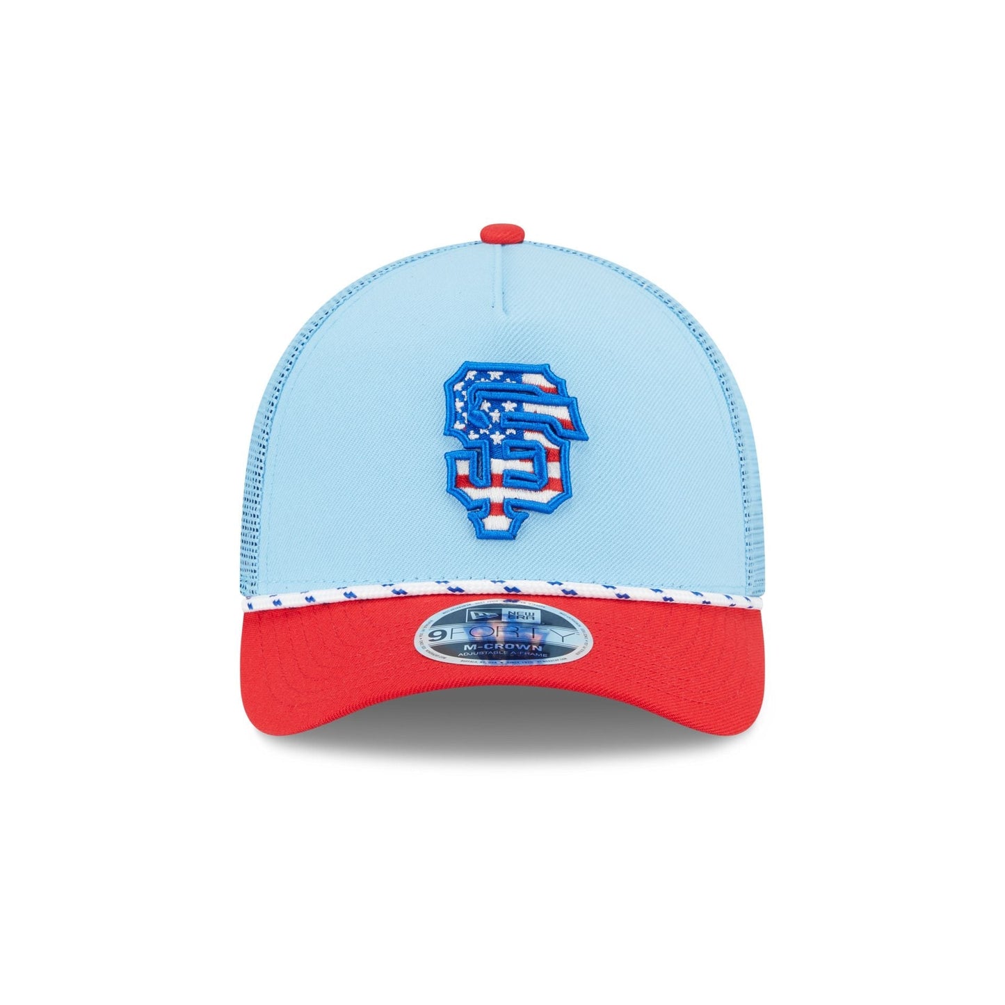 San Francisco Giants Independence Day 2025 9FORTY M-Crown A-Frame Trucker Hat