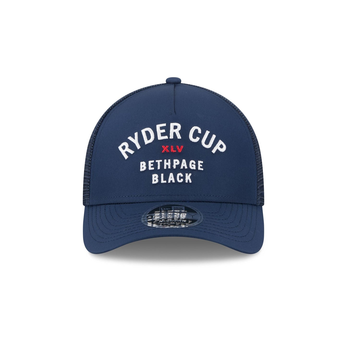 2025 Ryder Cup Minimalist Navy 9FORTY M-Crown A-Frame Trucker Hat