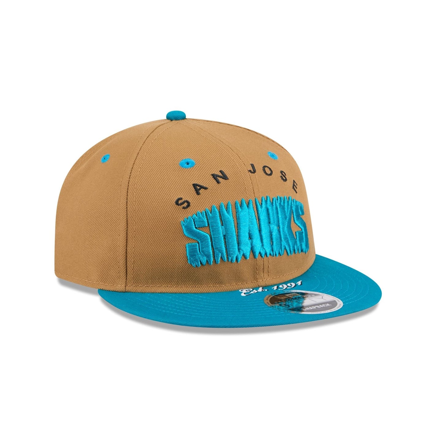 San Jose Sharks Wheat Retro Crown 9FIFTY Snapback Hat