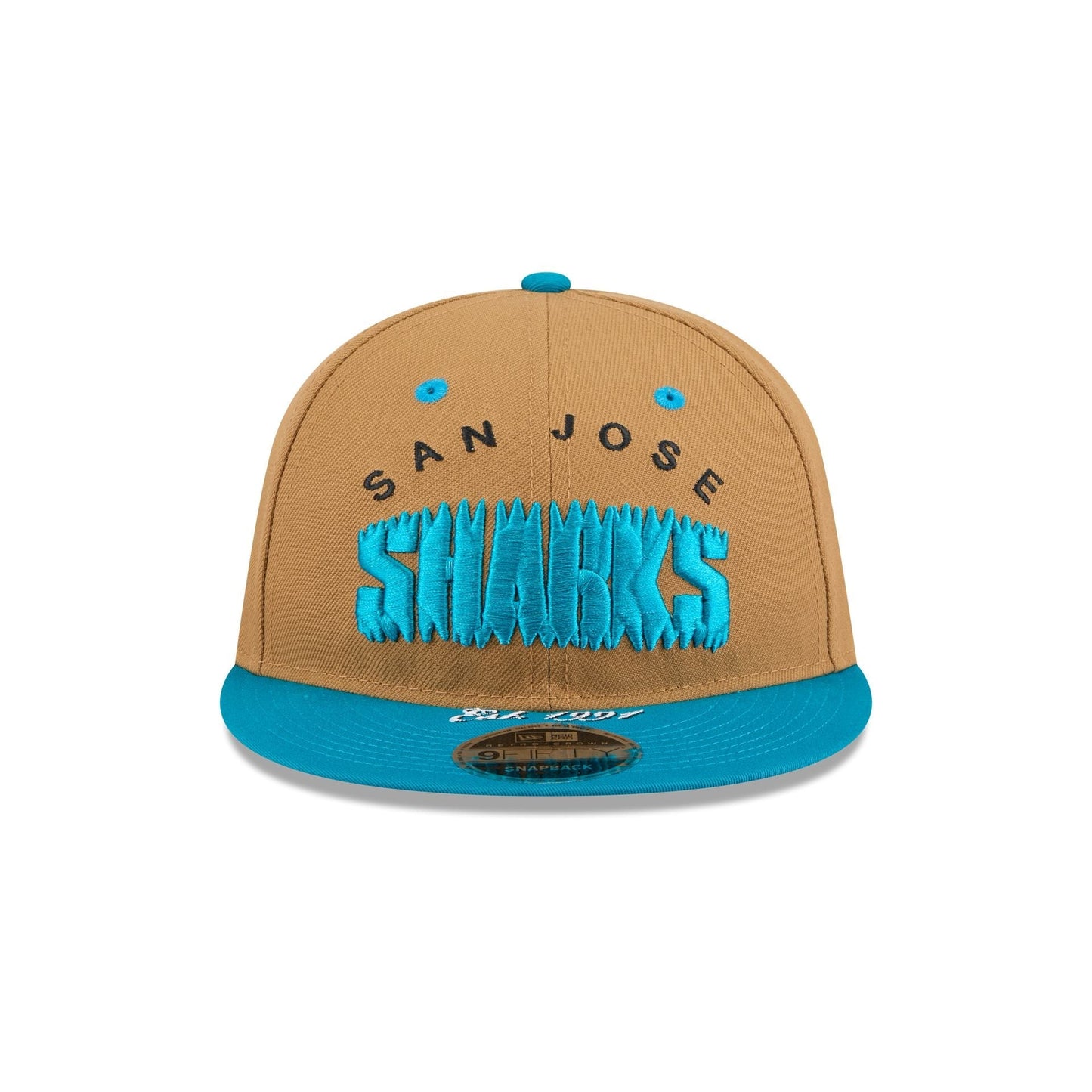 San Jose Sharks Wheat Retro Crown 9FIFTY Snapback Hat