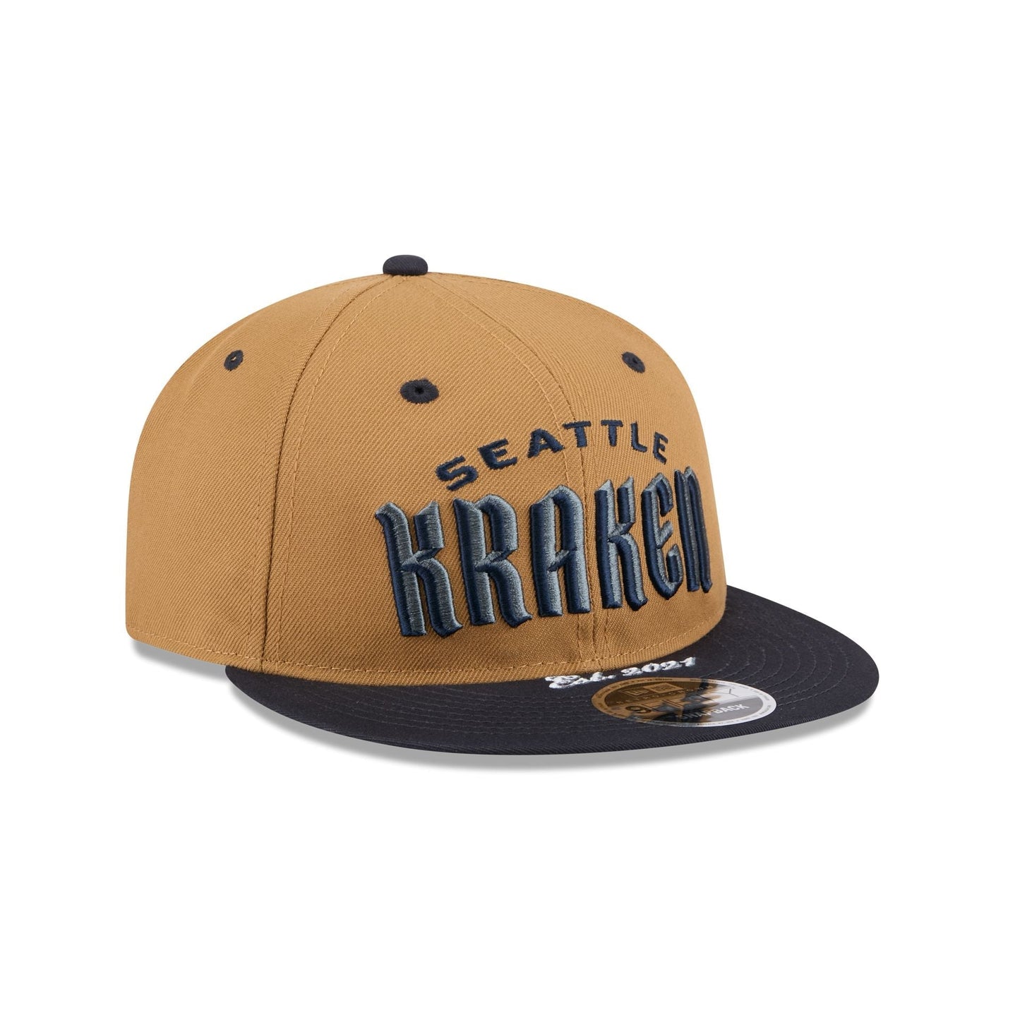 Seattle Kraken Wheat Retro Crown 9FIFTY Snapback Hat