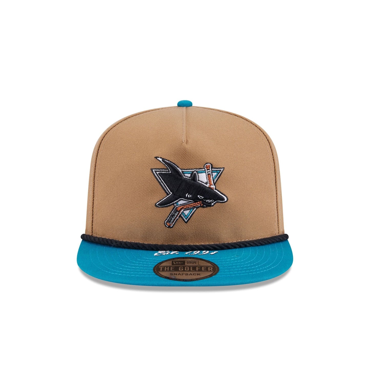 San Jose Sharks Khaki Rope Golfer Hat