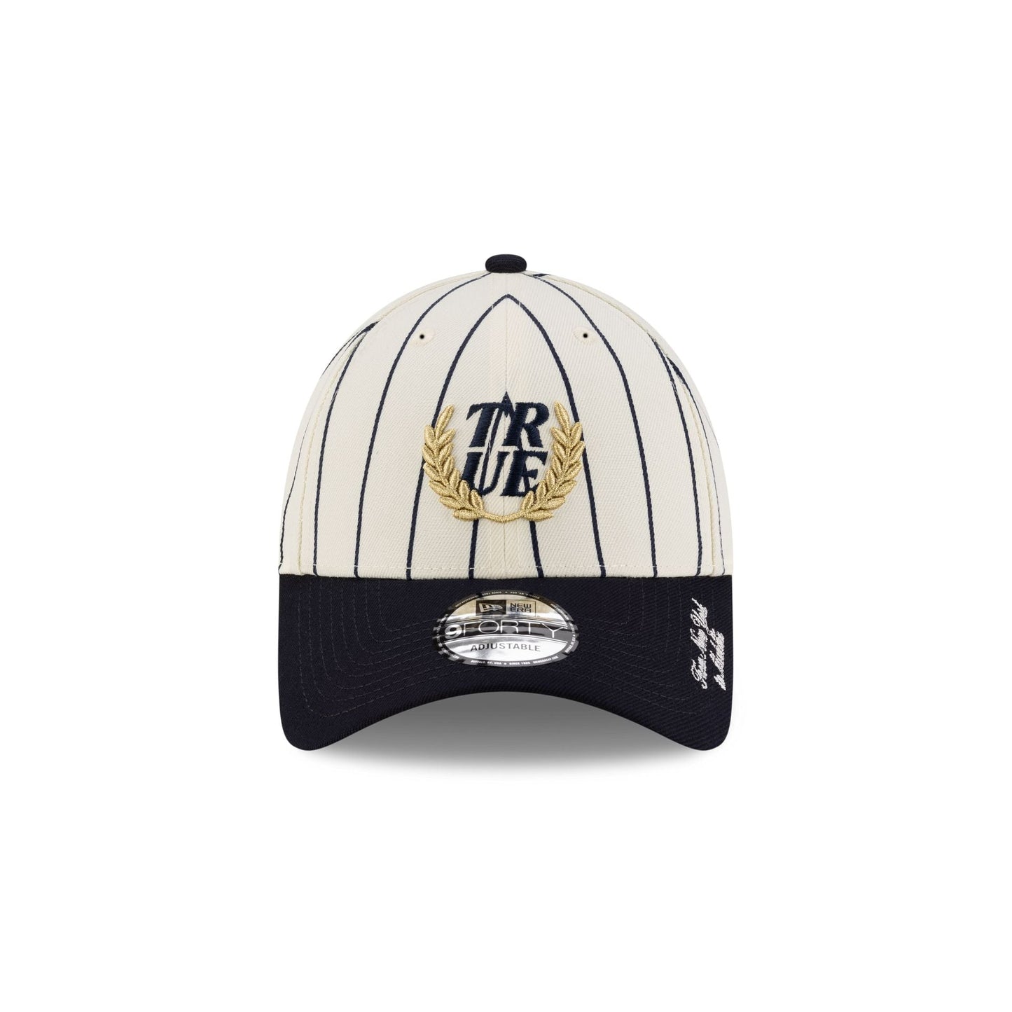 TRUE. Navy Pinstripe 9FORTY Adjustable Hat