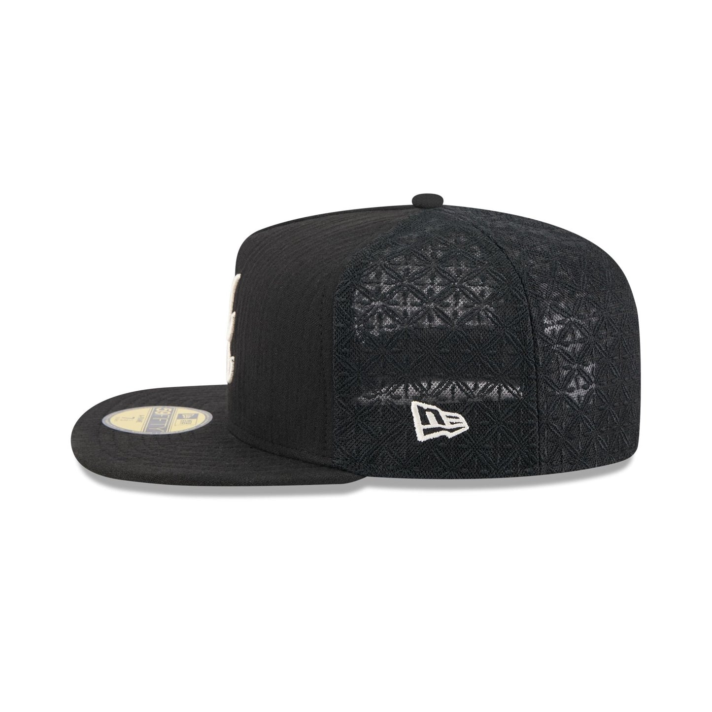 Atlanta Braves Black Mesh 59FIFTY A-Frame Fitted Hat