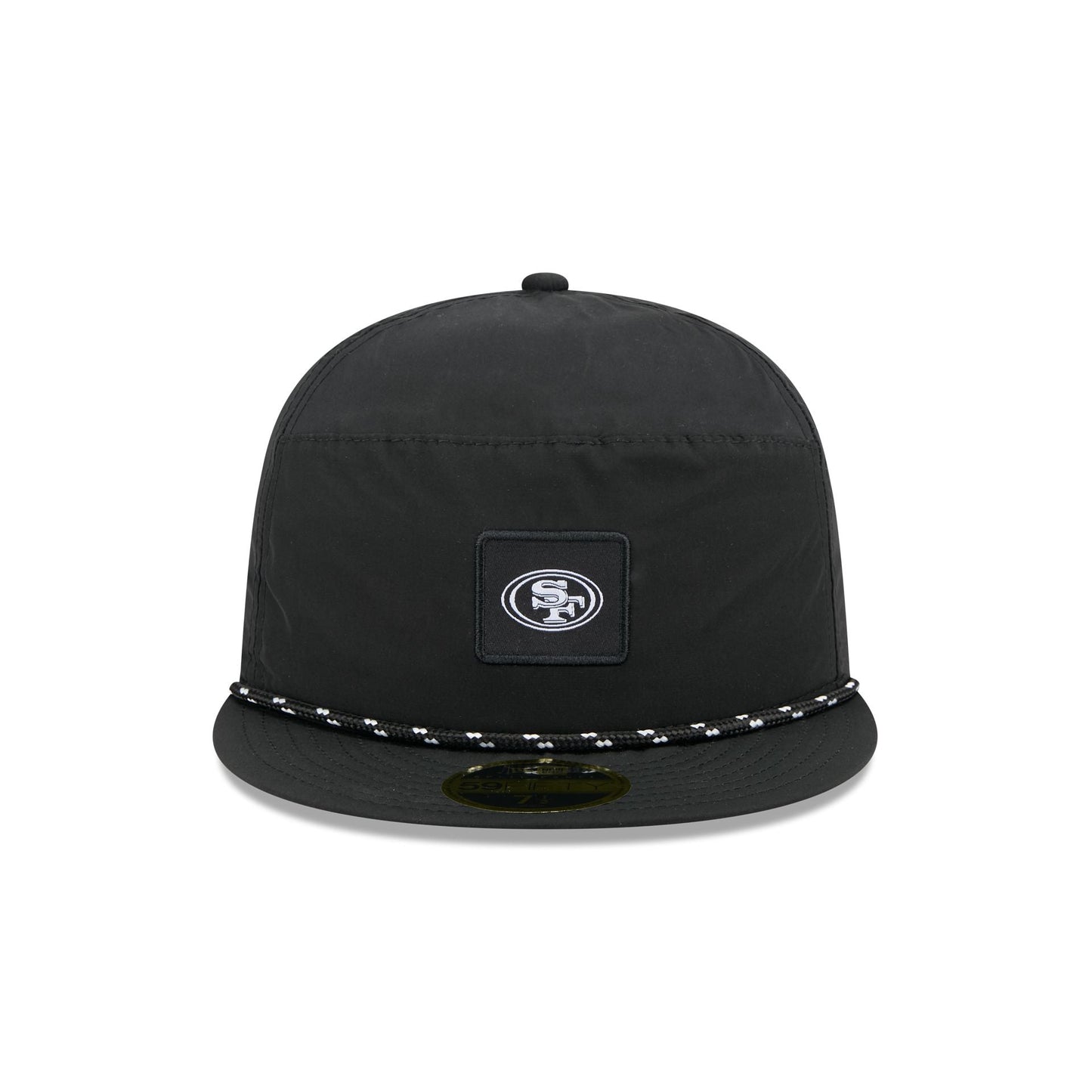 San Francisco 49ers Black Poly Rope Split Panel 59FIFTY Fitted Hat