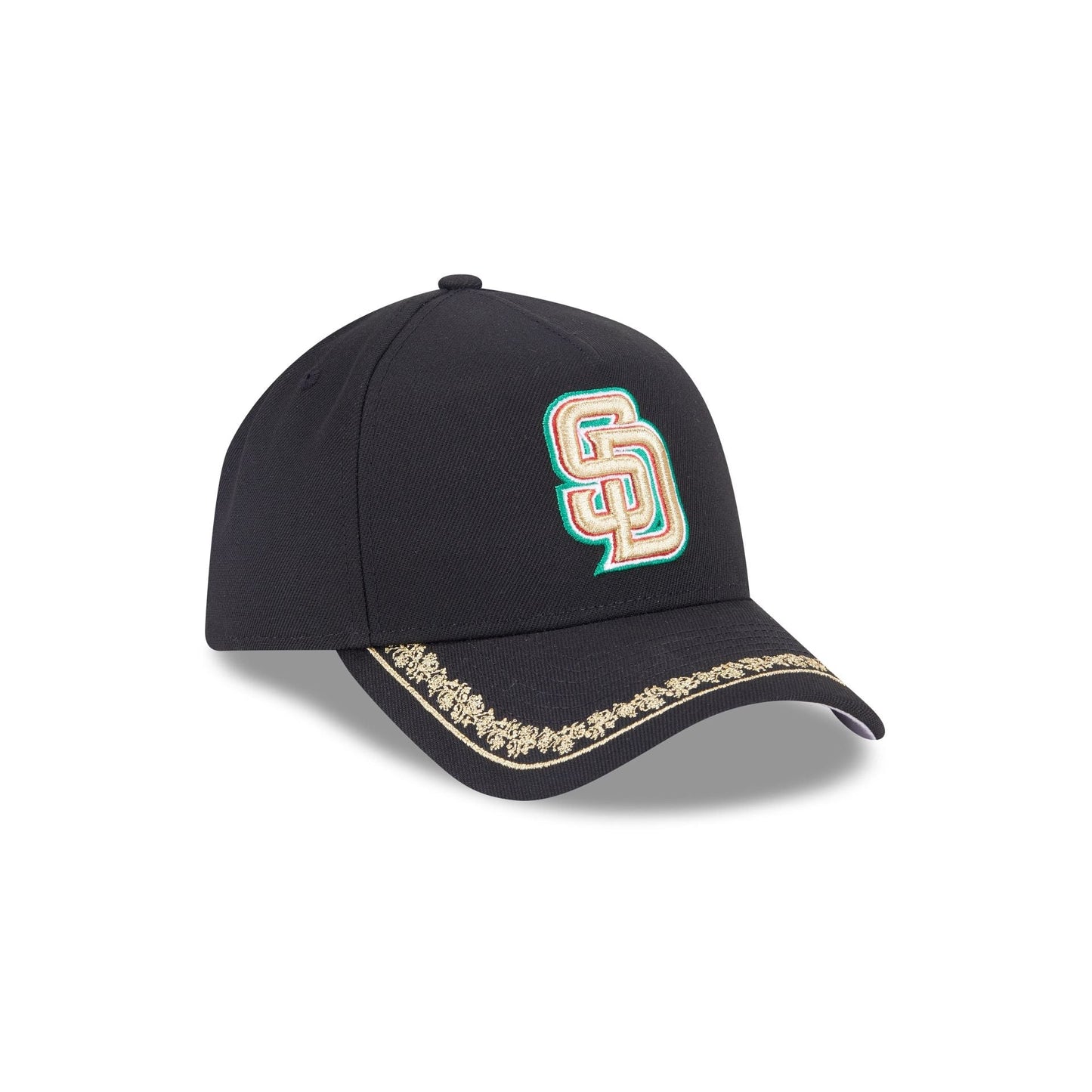 San Diego Padres Ornate Visor 9FORTY A-Frame Snapback Hat