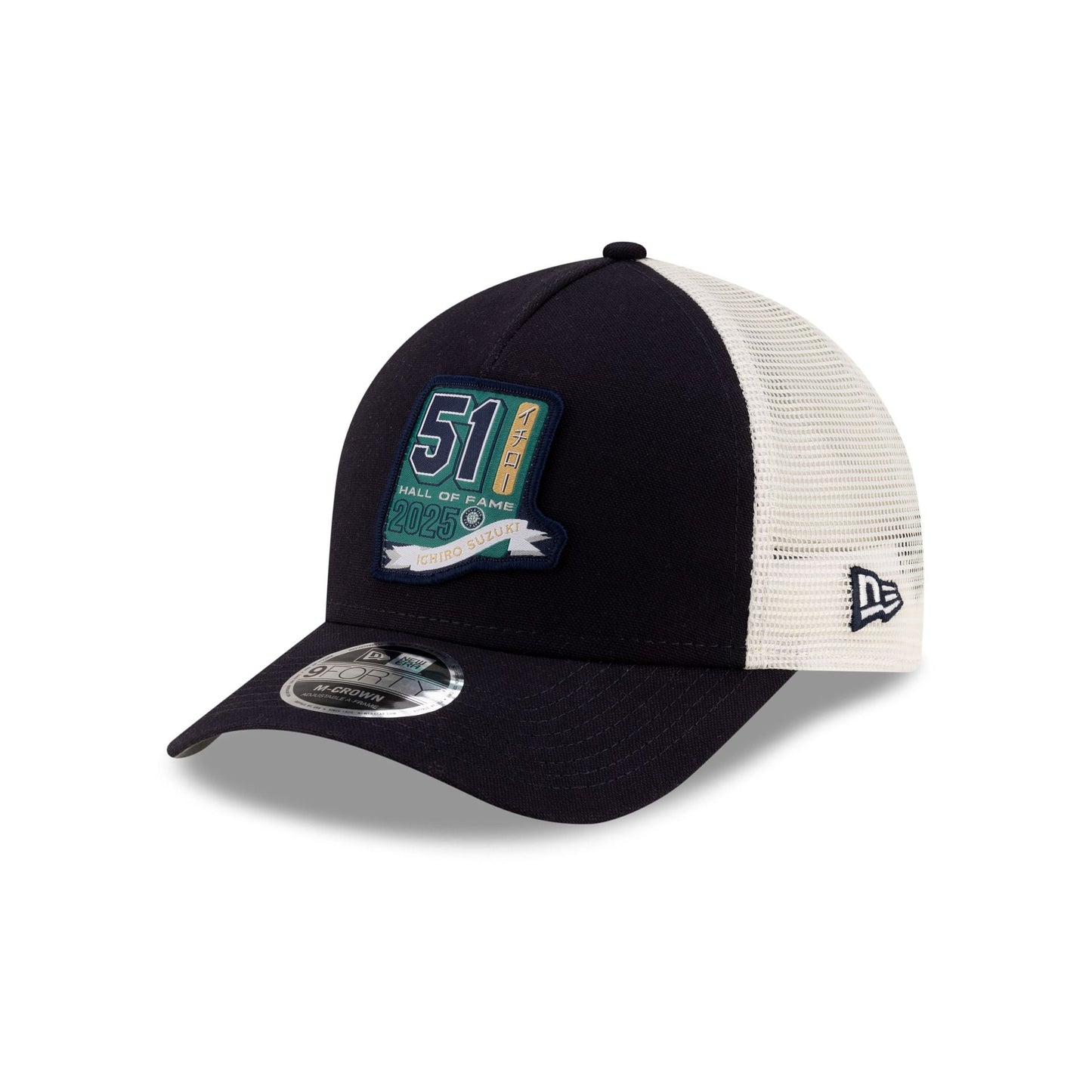 Seattle Mariners Hall of Fame 2025 Ichiro Suzuki 9FORTY M-Crown A-Frame Trucker Hat