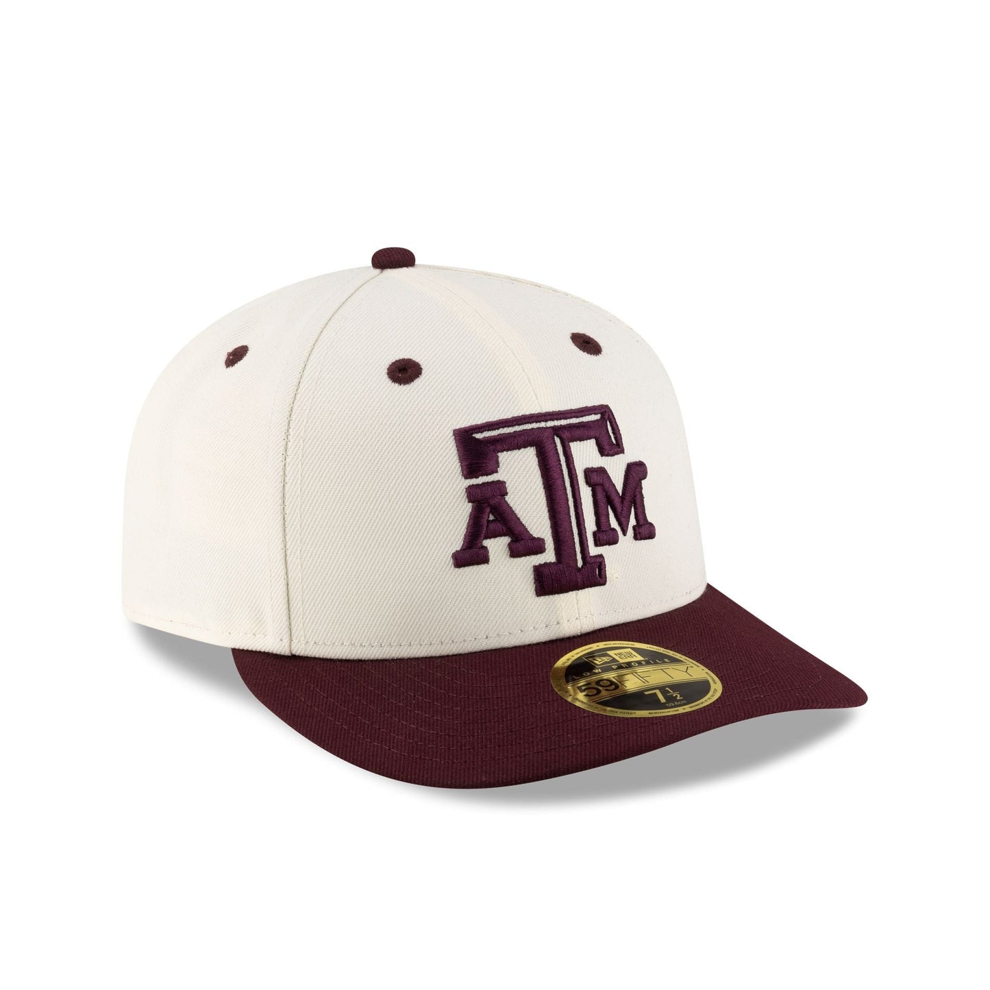 Texas A&M Aggies Chrome White Low Profile 59FIFTY Fitted Hat
