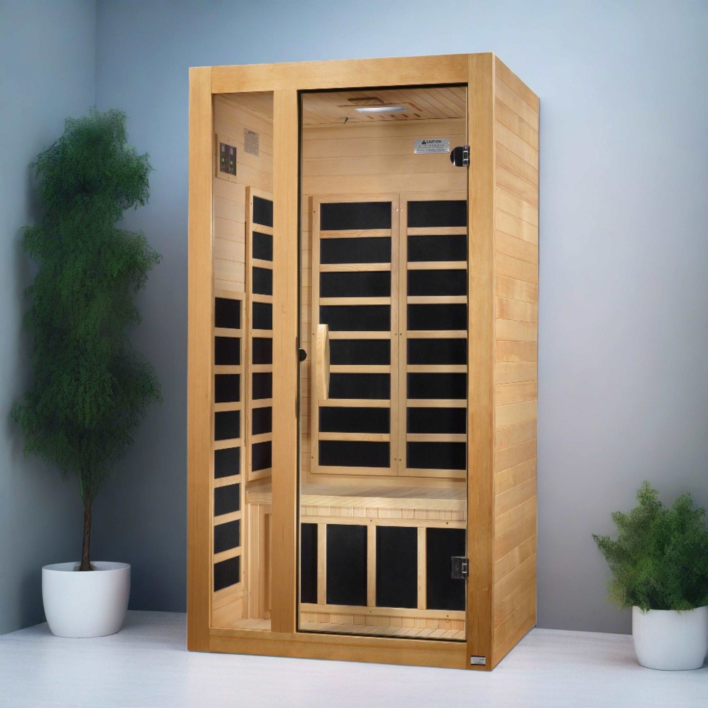 Dynamic Saunas Gracia Infrarotsauna für 1–2 Personen mit niedrigem elektromagnetischen Feld
