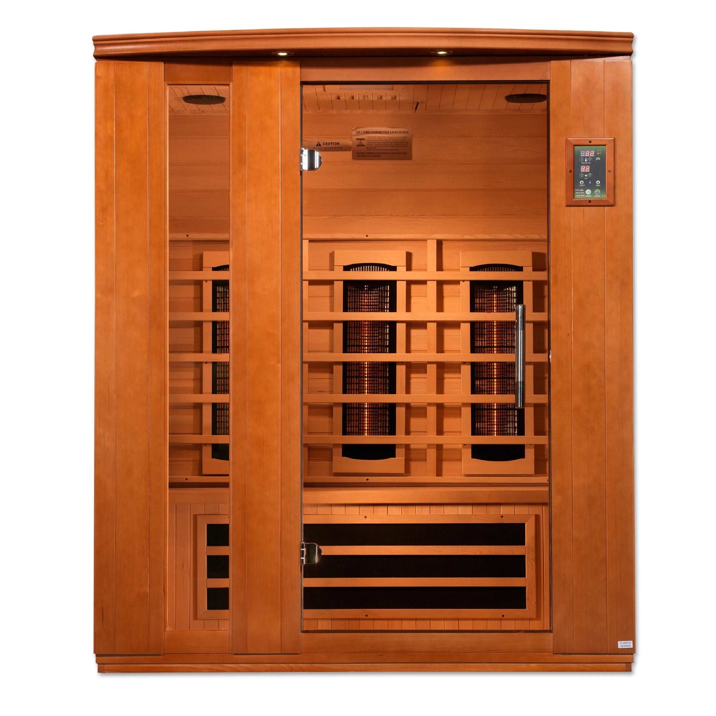 Dynamic Lugano Infrarotsauna für 3 Personen mit nahezu Null-Vollspektrum