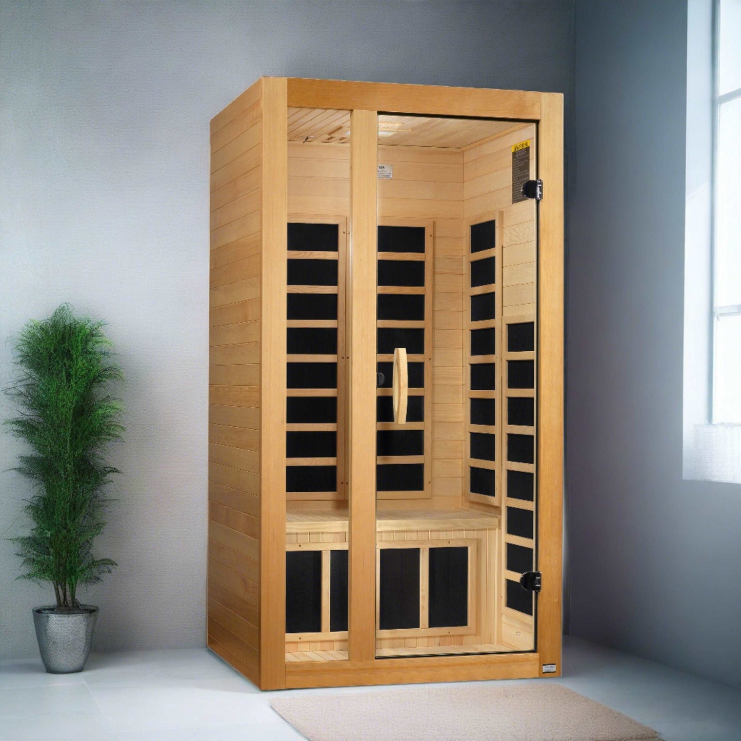 Dynamic Saunas Gracia Infrarotsauna für 1–2 Personen mit niedrigem elektromagnetischen Feld