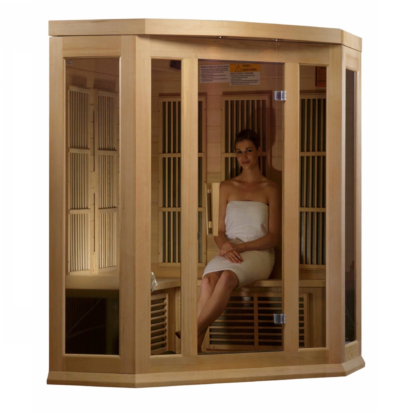Maxxus 3-Personen-Ecksauna mit niedrigem EMF-Ferninfrarot