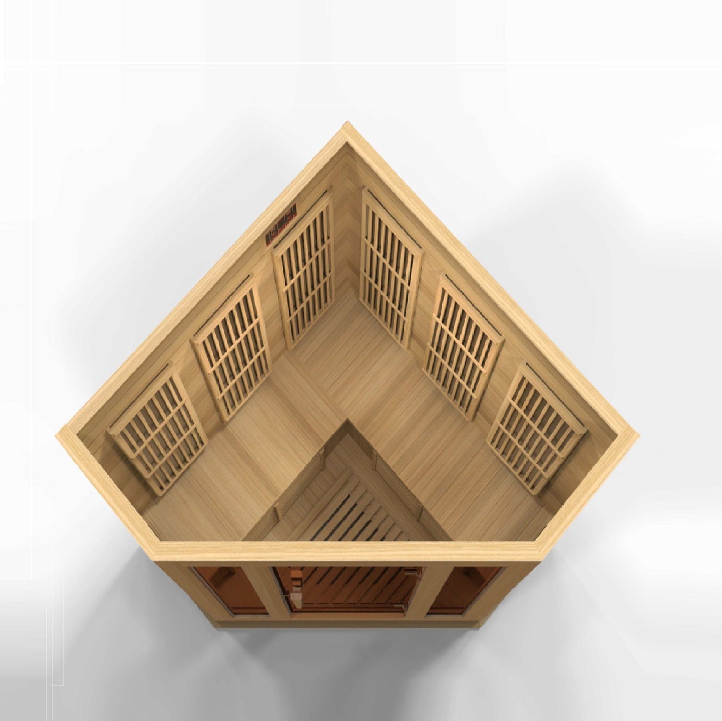 Maxxus 3-Personen-Ecksauna mit niedrigem EMF-Ferninfrarot
