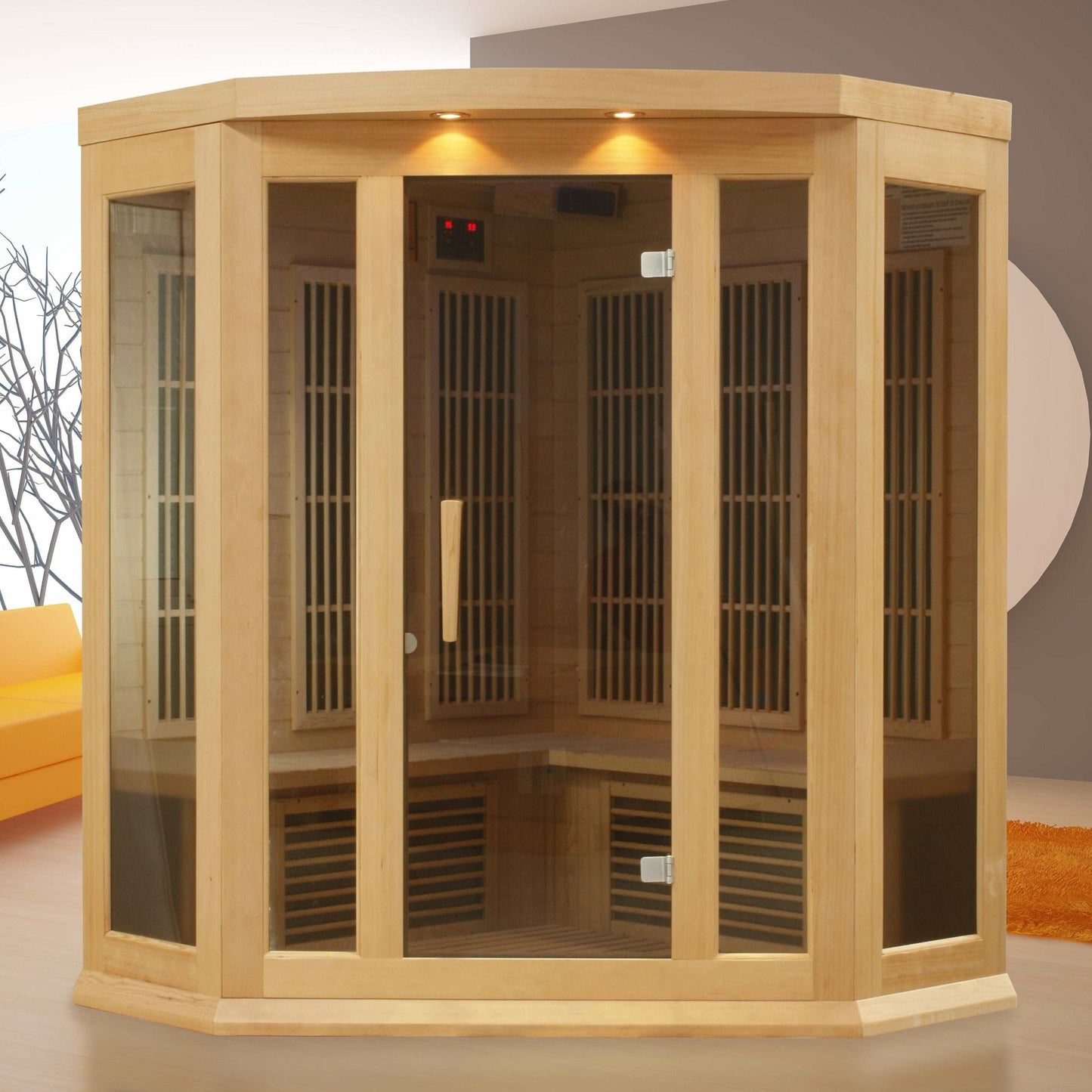Maxxus 3-Personen-Ecksauna mit niedrigem EMF-Ferninfrarot