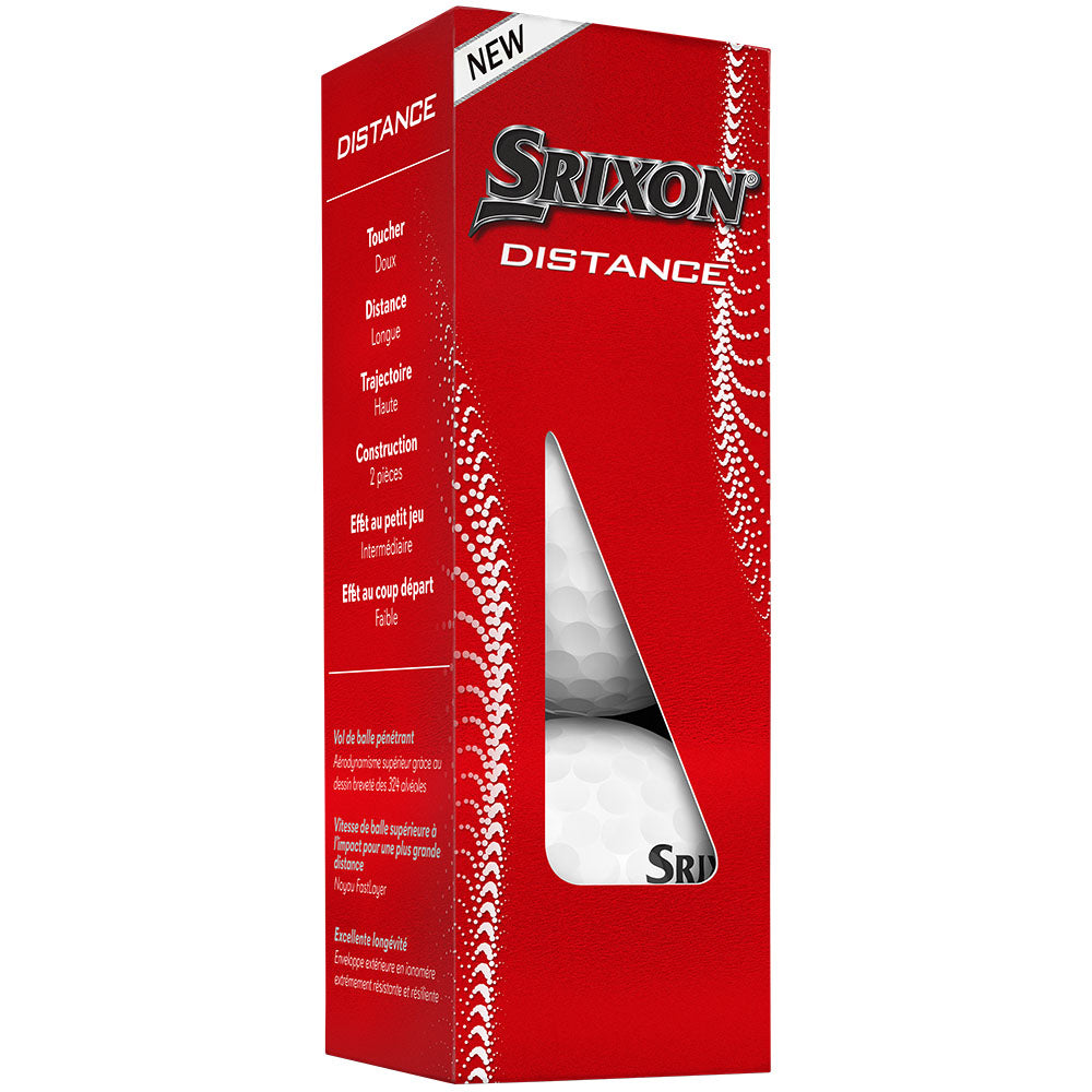 Srixon Distance Golfbälle – Weiß – 12er-Pack