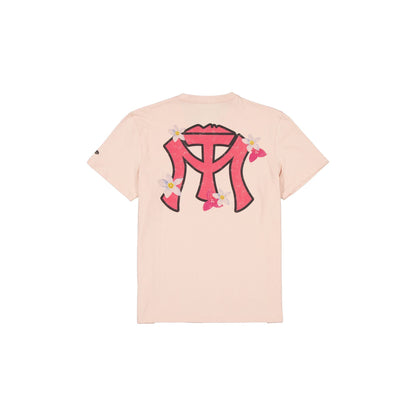 Sultanes de Monterrey Pale Pink Floral T-Shirt