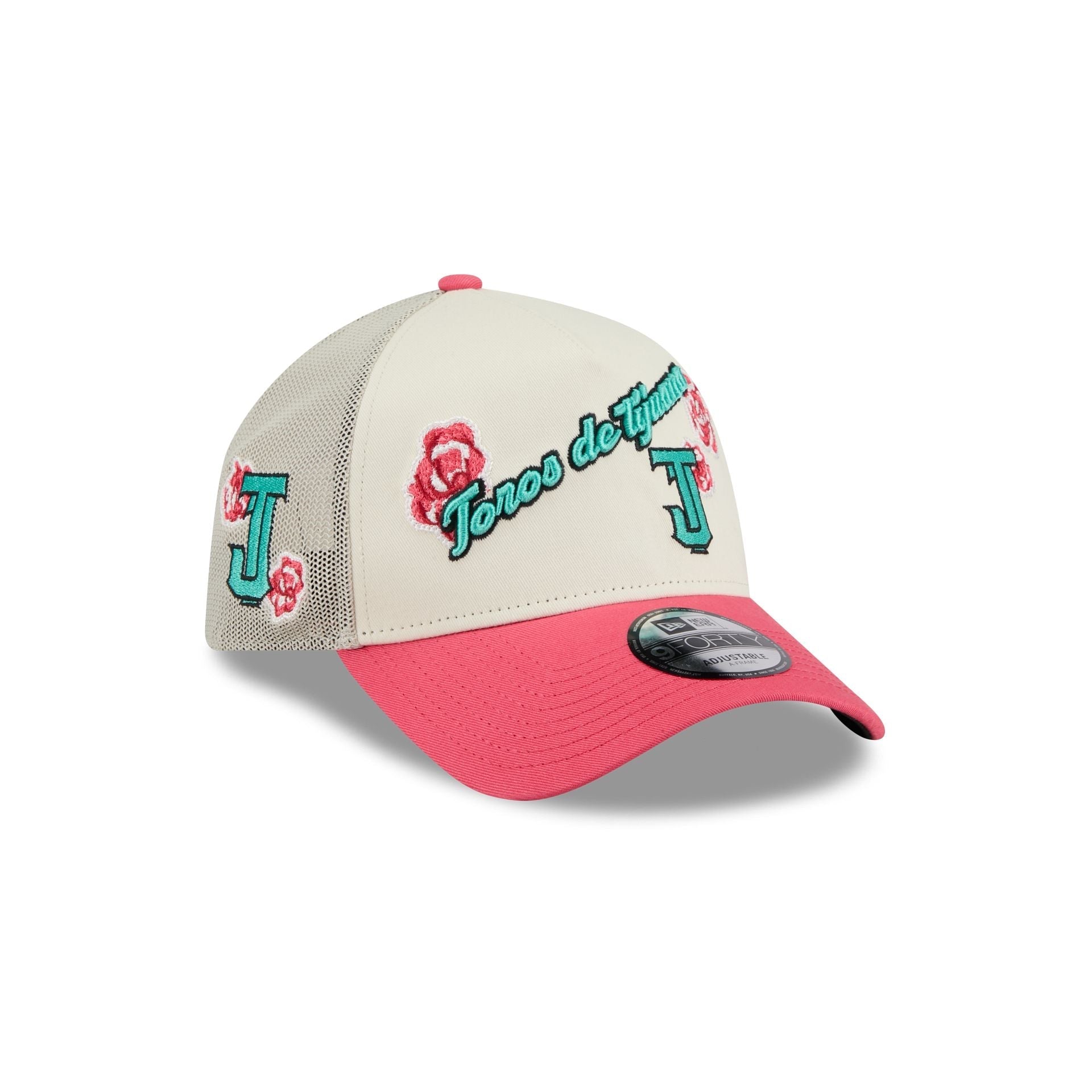 Toros de Tijuana Two-Tone Pink Rose 9FORTY A-Frame Snapback Hat