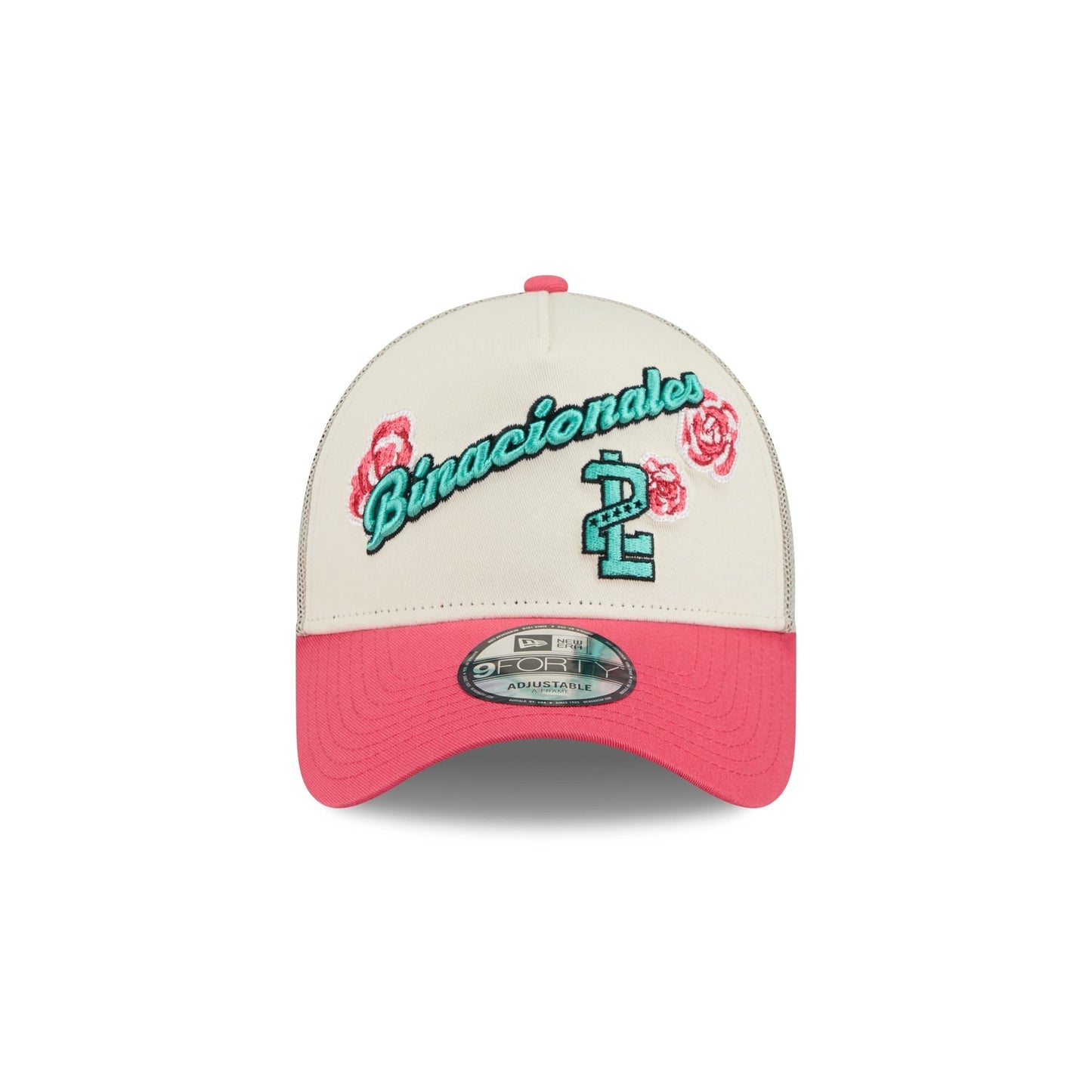 Tecolotes de los Dos Laredos Two-Tone Pink Rose 9FORTY A-Frame Snapback Hat
