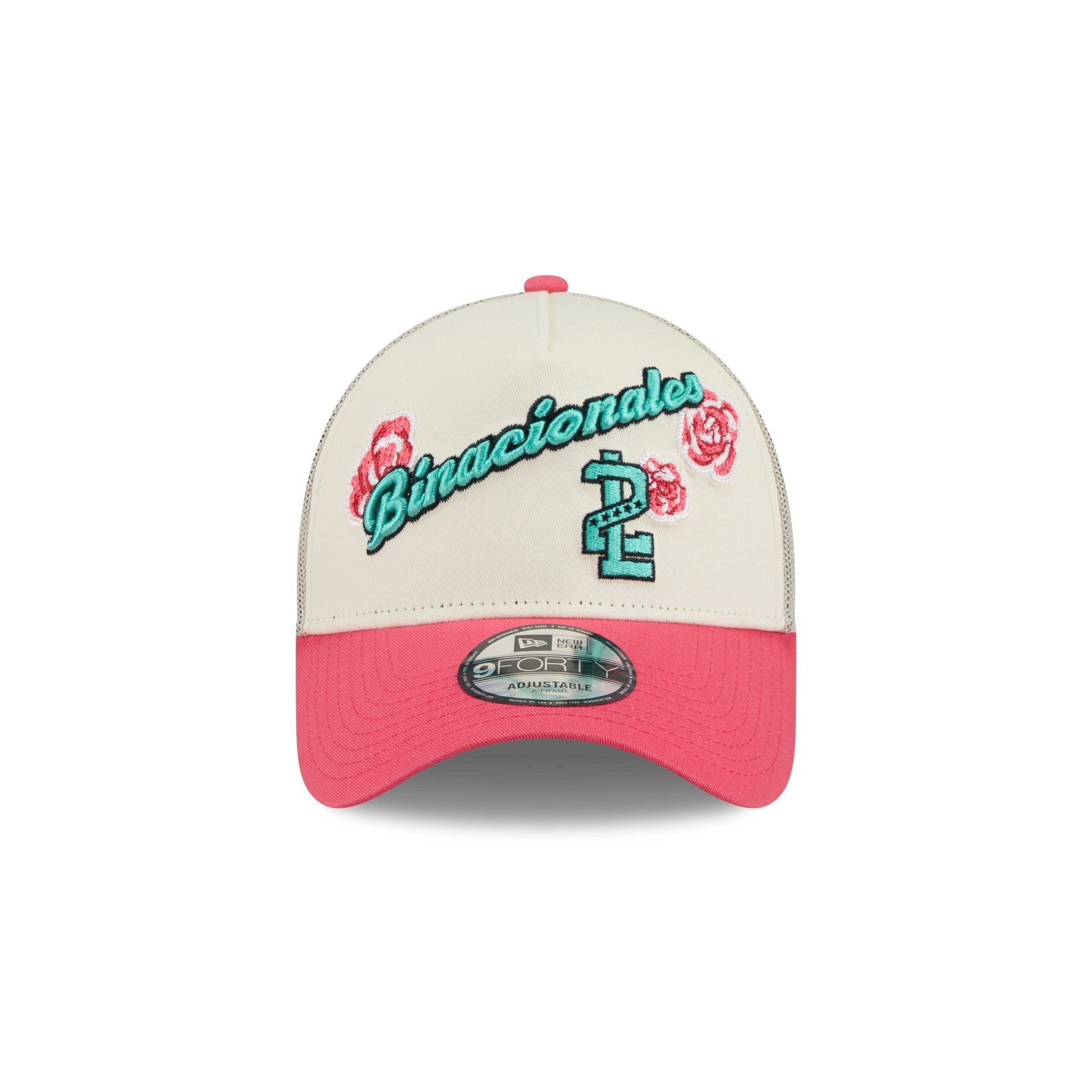 Tecolotes de los Dos Laredos Two-Tone Pink Rose 9FORTY A-Frame Snapback Hat
