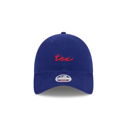 Texas Rangers Women's Script 9TWENTY Adjustable Hat