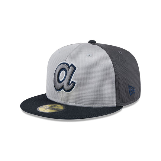 Atlanta Braves 2025 Batting Practice Gray 59FIFTY Fitted Hat
