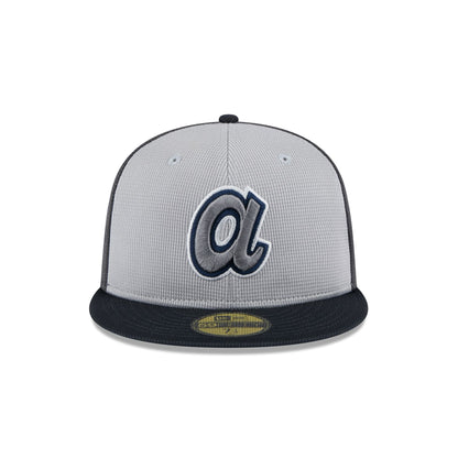Atlanta Braves 2025 Batting Practice Gray 59FIFTY Fitted Hat