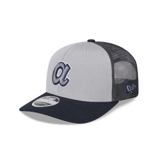 Atlanta Braves 2025 Batting Practice Gray 9SEVENTY Trucker Hat