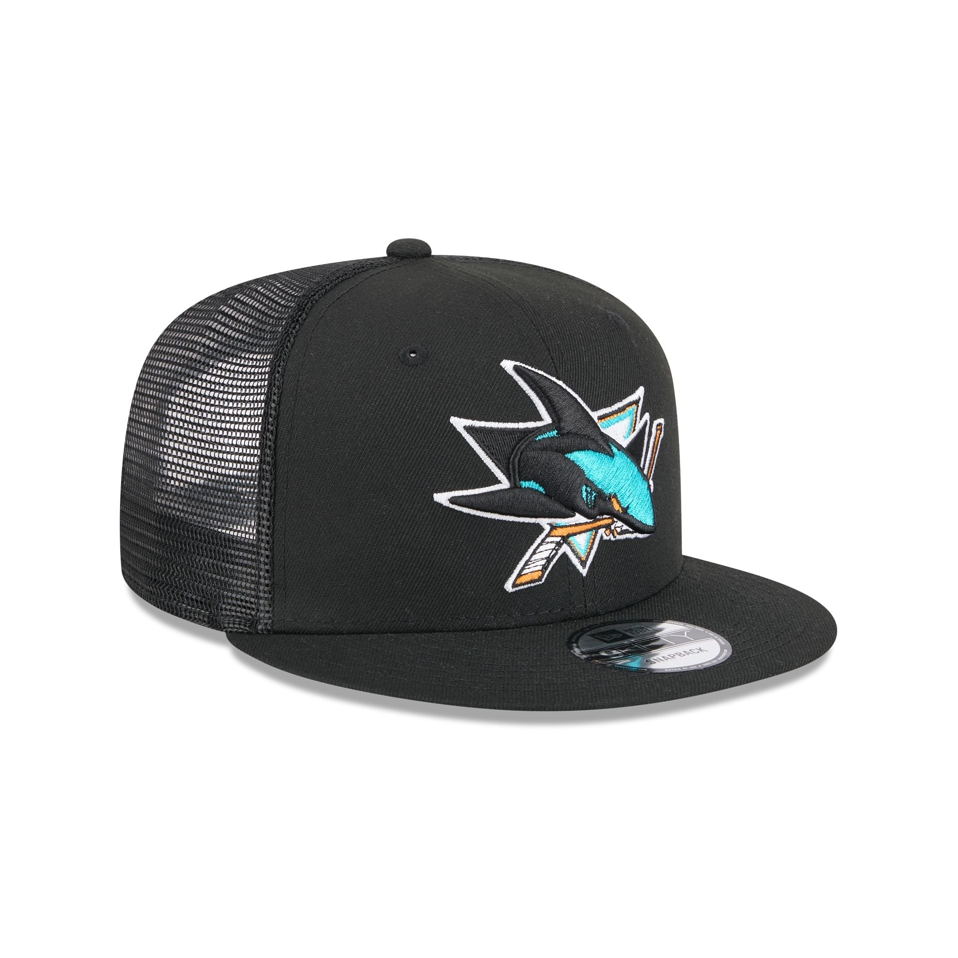 San Jose Sharks Team Tag 9FIFTY Trucker Hat