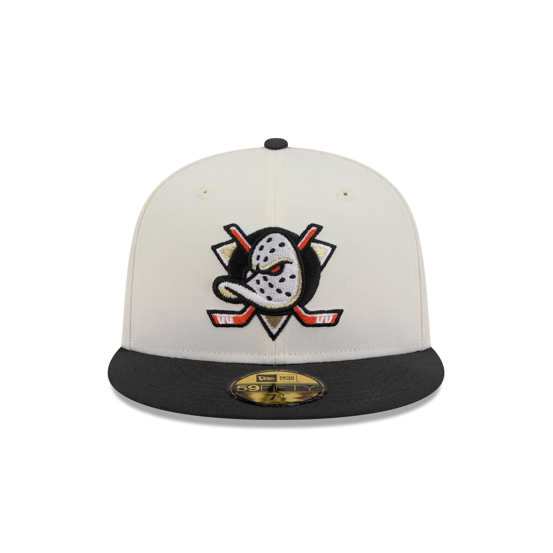 Anaheim Ducks Chrome White 59FIFTY Fitted Hat