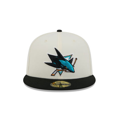 San Jose Sharks Chrome White 59FIFTY Fitted Hat