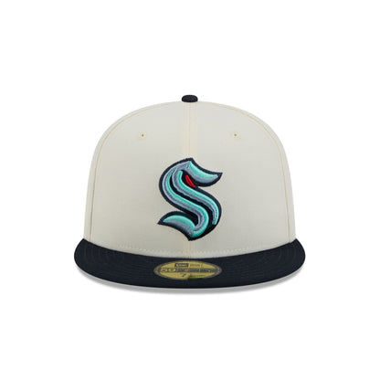 Seattle Kraken Chrome White 59FIFTY Fitted Hat