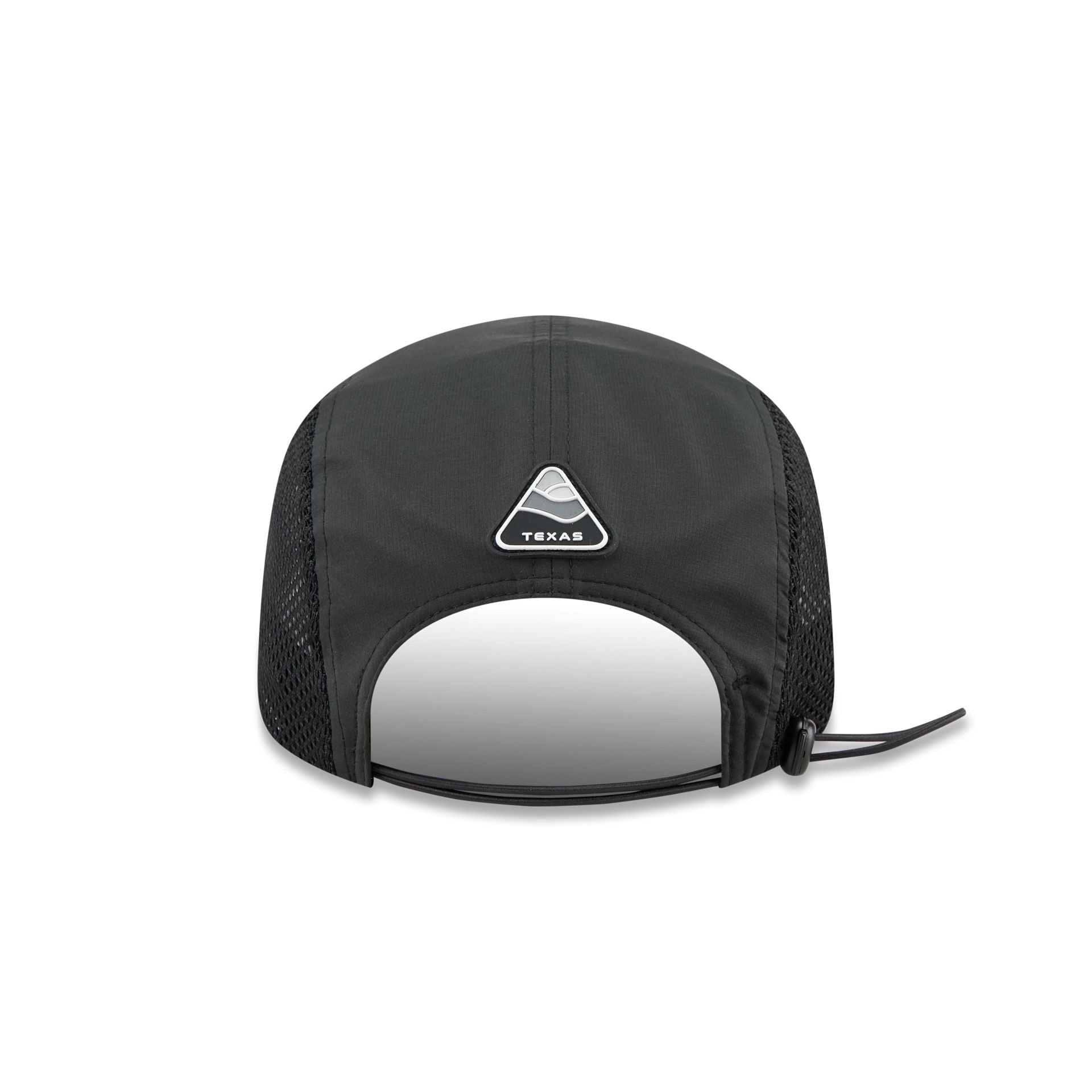 Texas Rangers Black Poly Runner Adjustable Hat