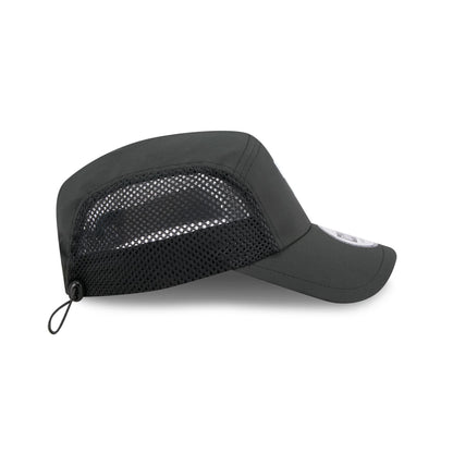 Texas Rangers Black Poly Runner Adjustable Hat