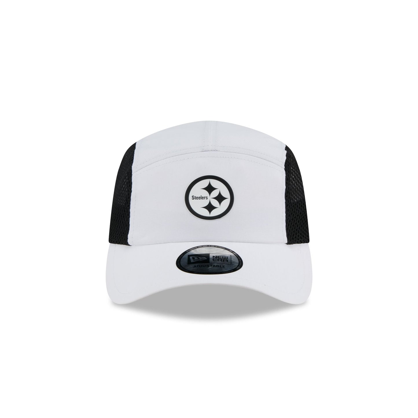 Pittsburgh Steelers White Poly Runner Adjustable Hat