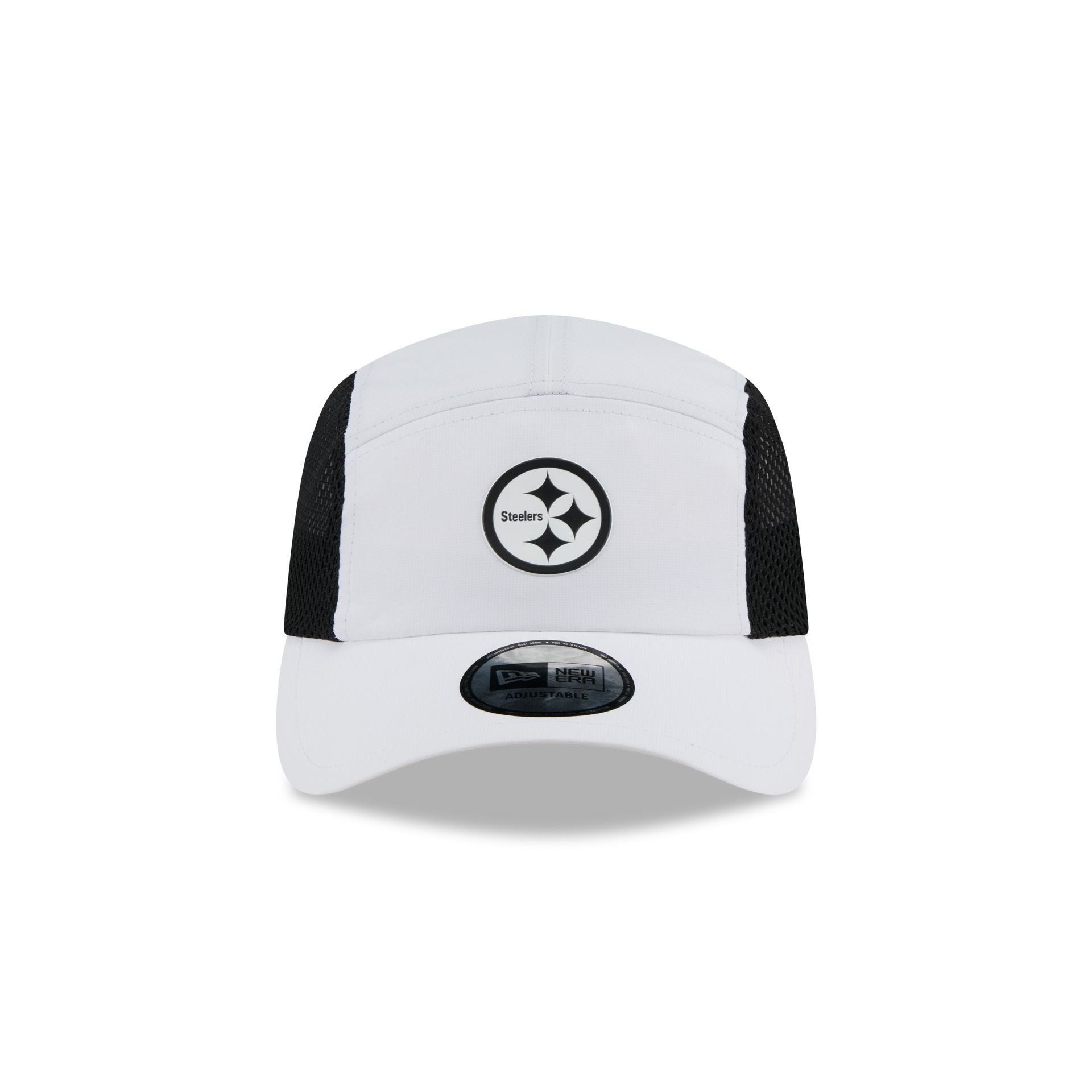 Pittsburgh Steelers White Poly Runner Adjustable Hat